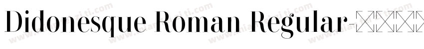 Didonesque Roman Regular字体转换